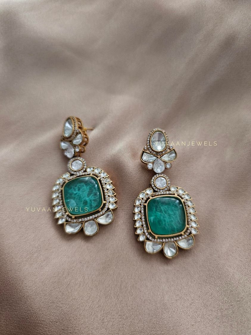 Ambar semi-precious stone Earings
