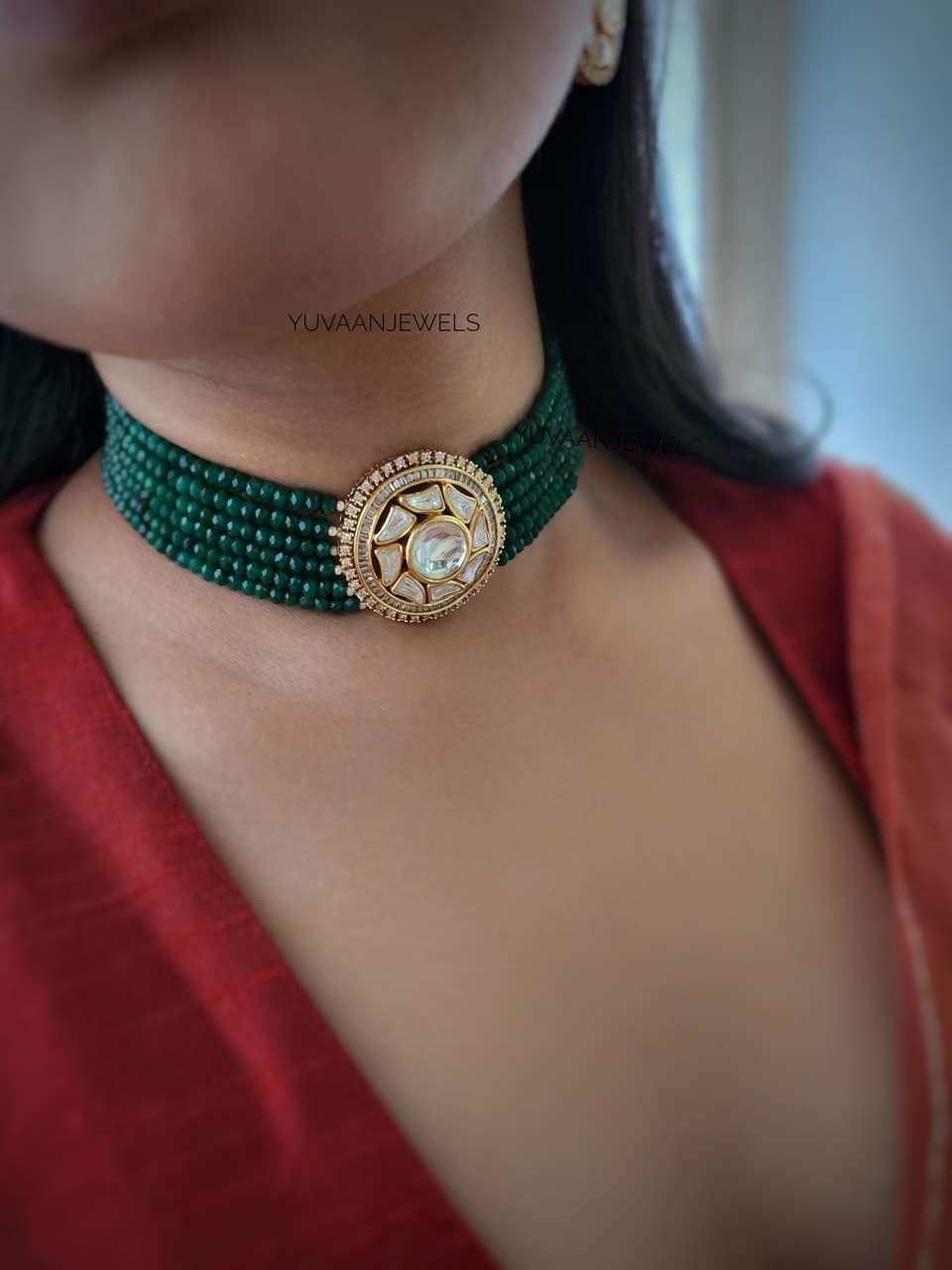 Alfaaz polki and pearl choker