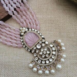 Aliya long polki necklace