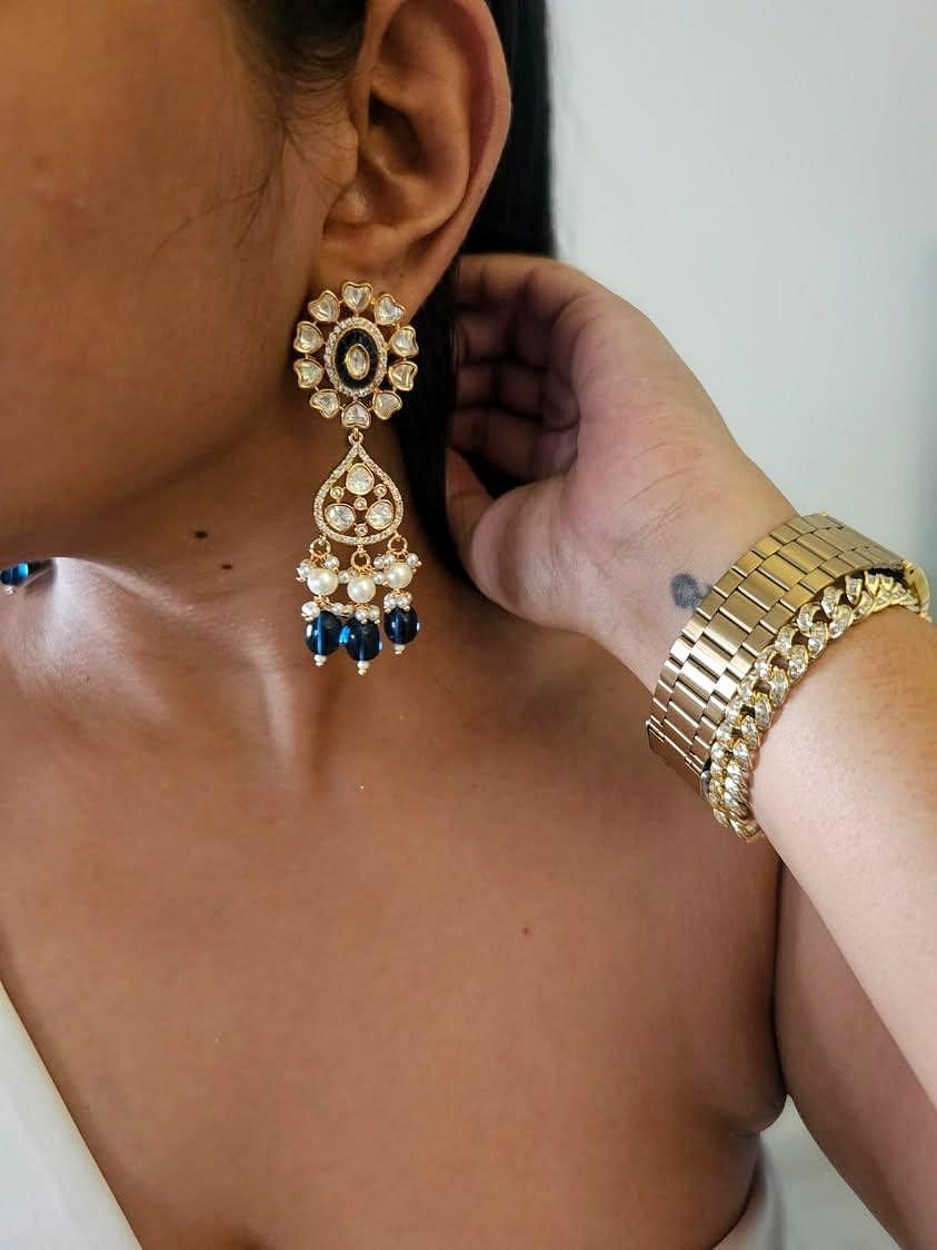 Aadhya pearl and polki choker - Image 14