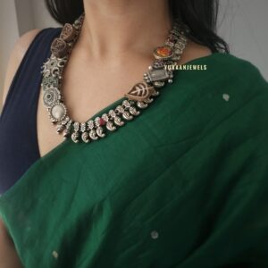 Amina handcrafted silver necklace