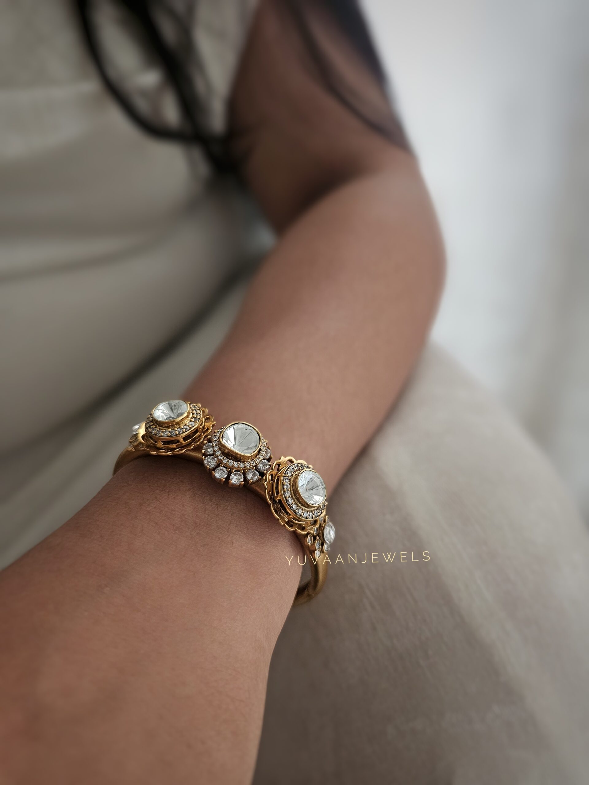 Rhea openable polki bangle - Image 6