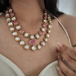 Jharna polki necklace