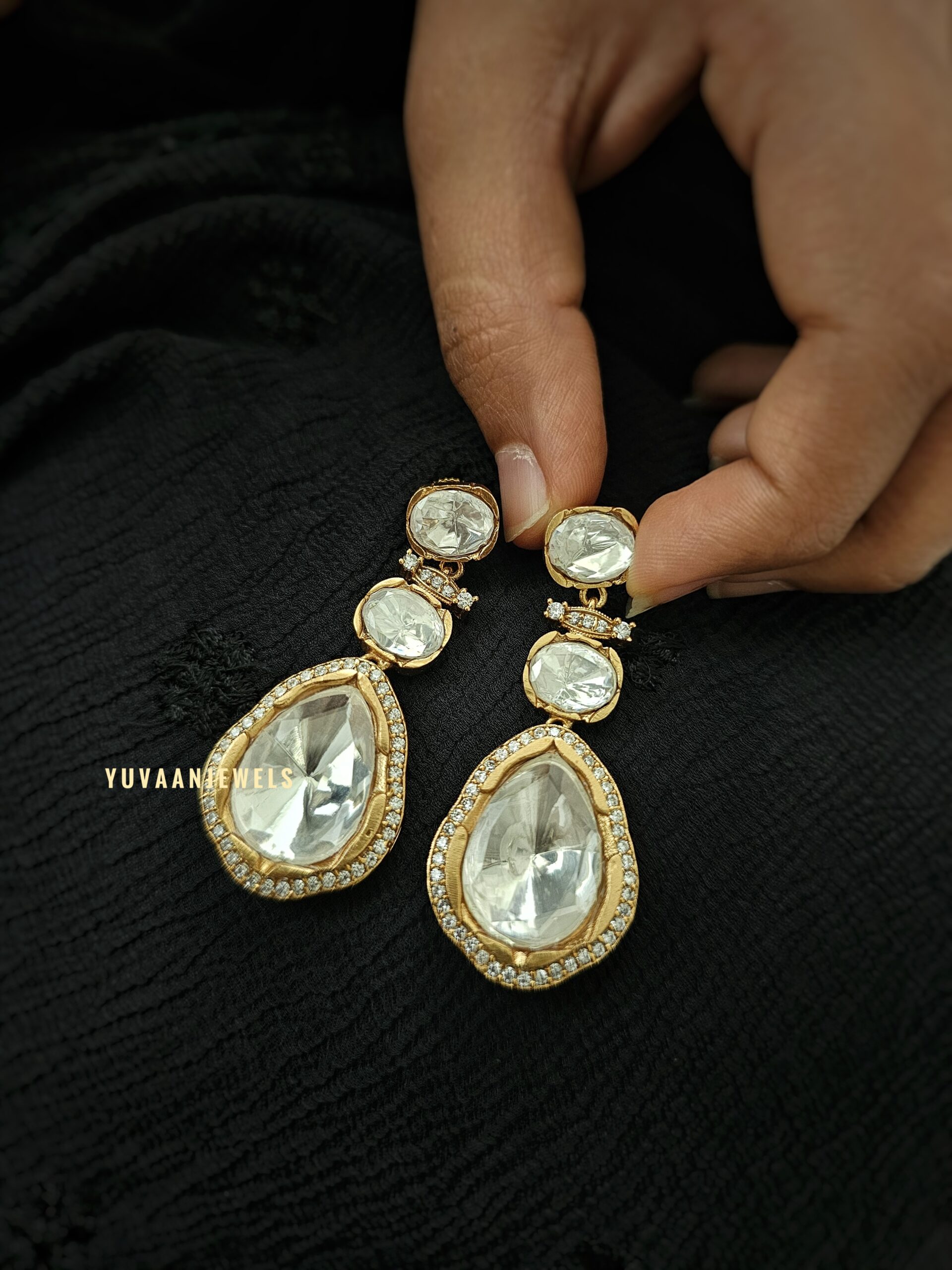 Anam uncut polki earings