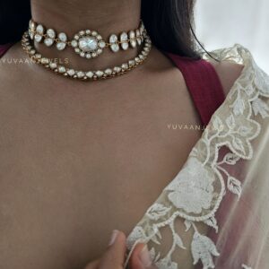 Lata polki choker with earrings