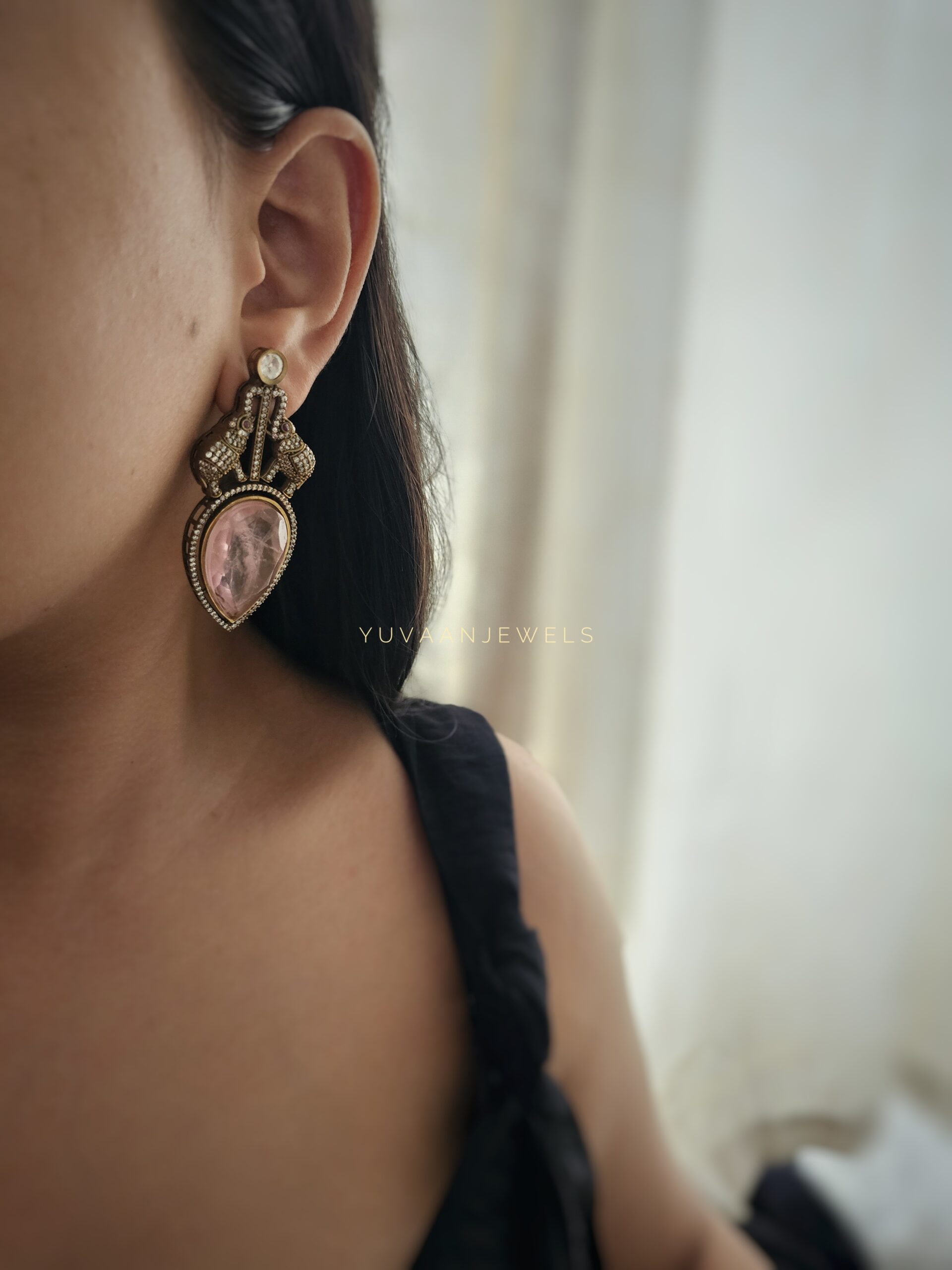 Orphic handcrafted Quartz earings
