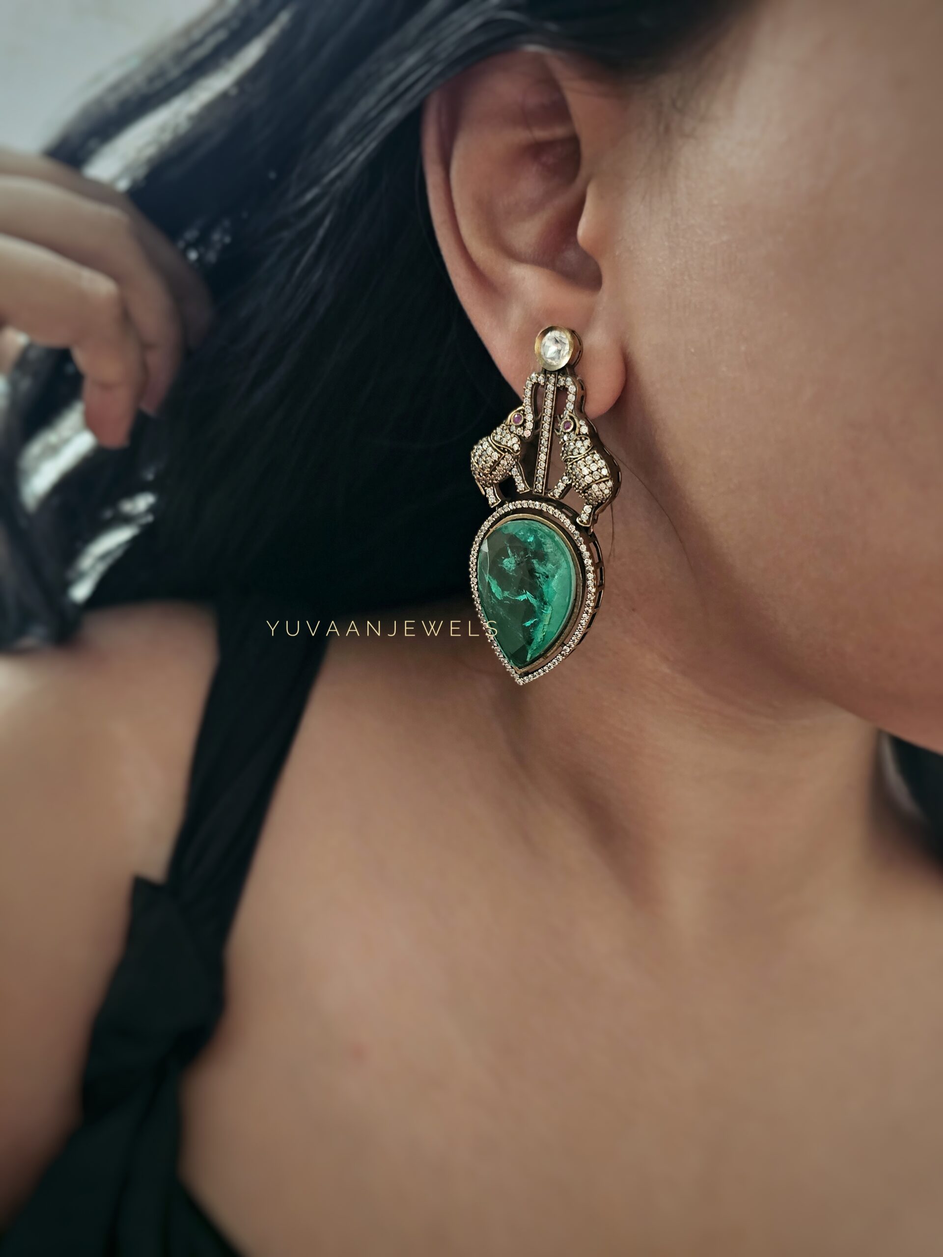 Orphic handcrafted Quartz earings