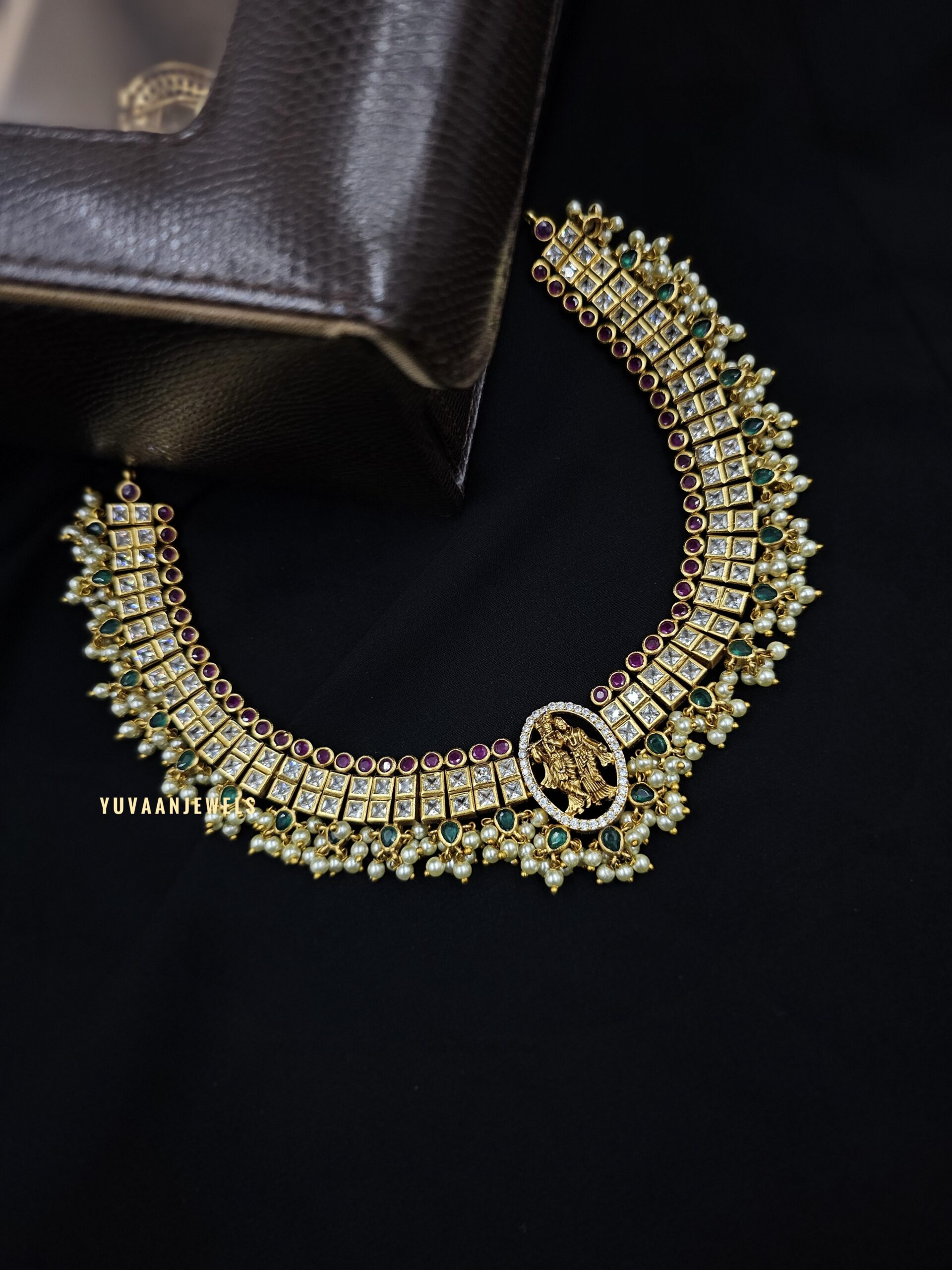 Bharghavi Handcrafted temple Necklace - Image 7