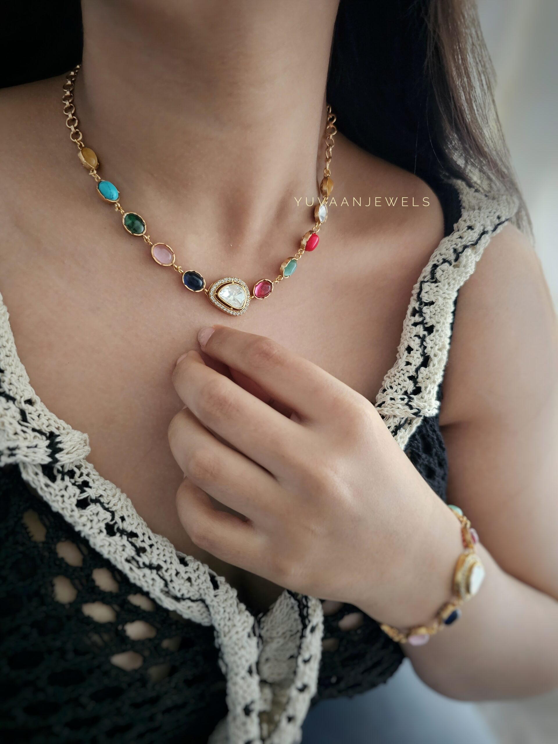 Roya Delicate polki choker/necklace