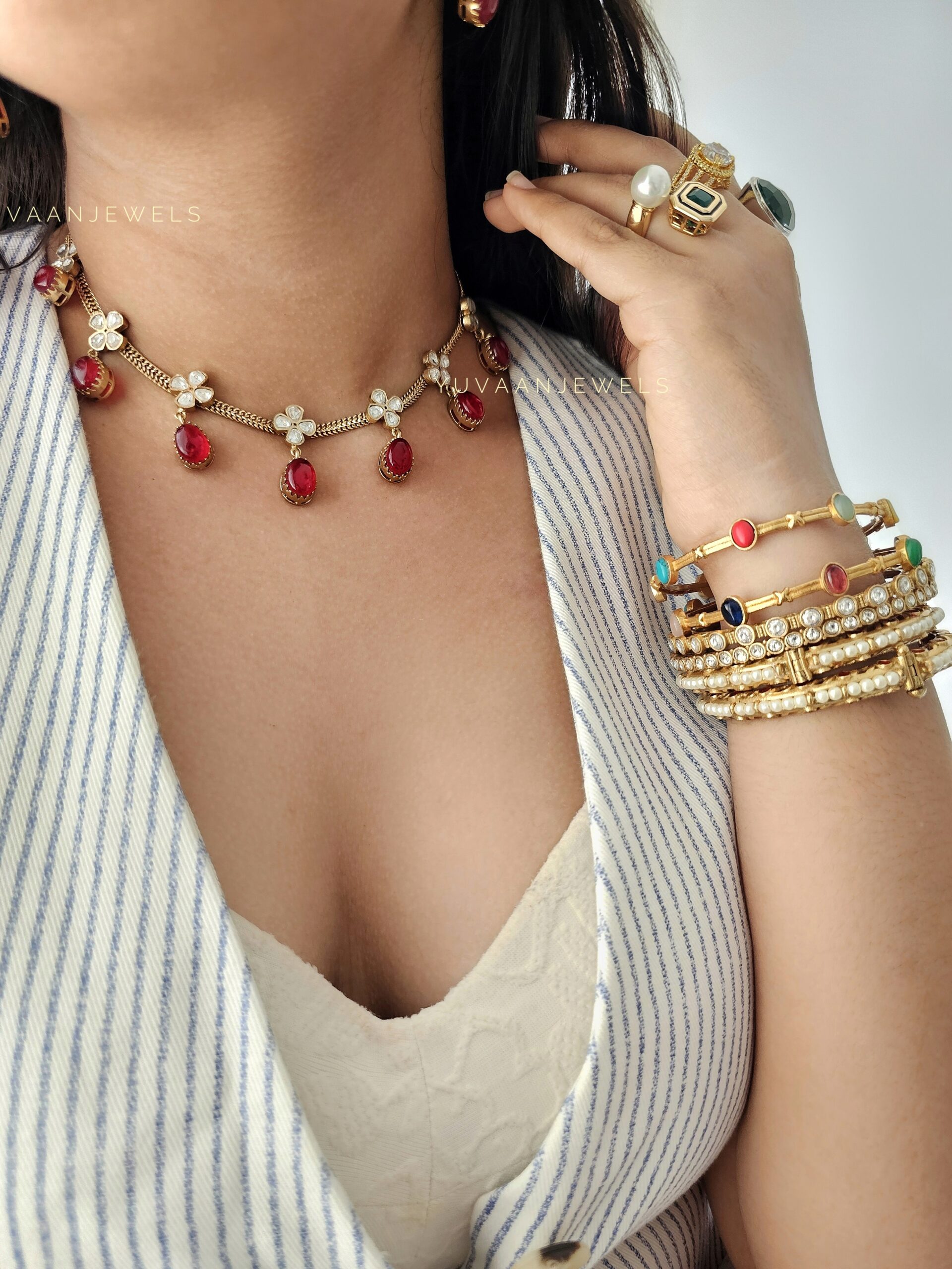 Shrushti Delicate Quartz Necklace - Image 4