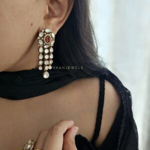 Tapsee Polki&Quartz Antique earings