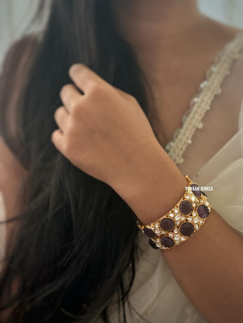 Kalki carved stone bangles - Image 2