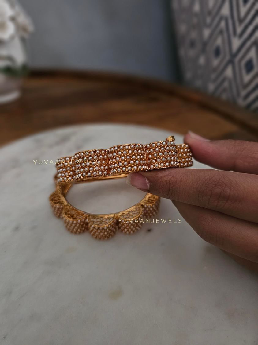 Phool pearl bangles - Image 2