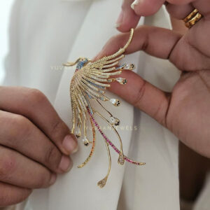 Majestic wings zirconia pin