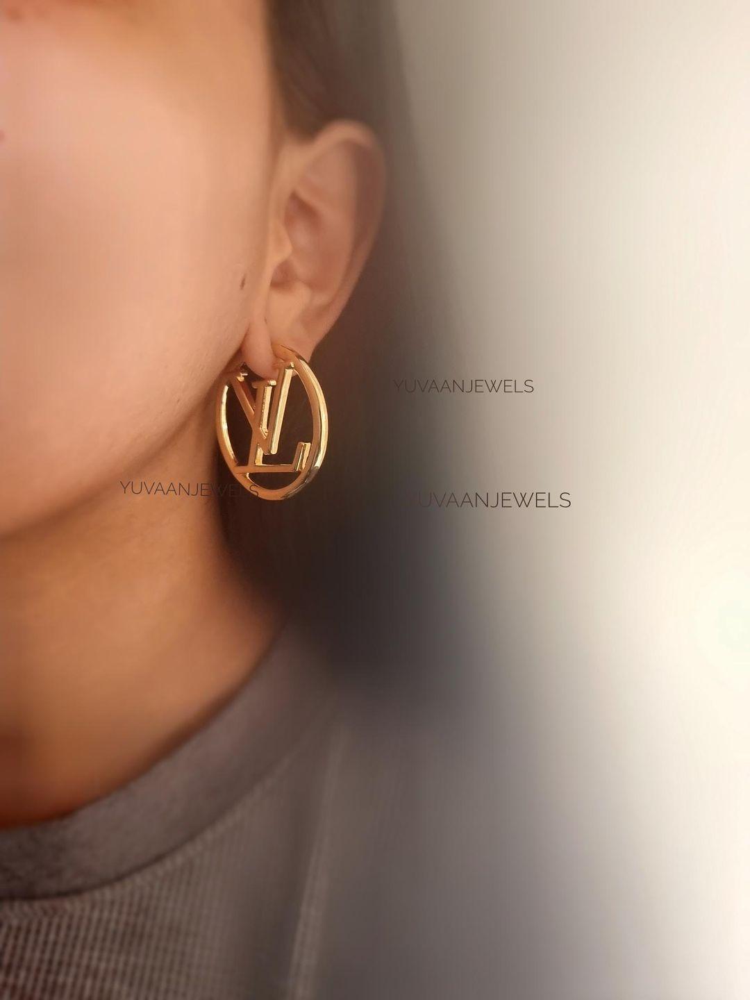 LOVE Gold plated hoops - Image 5