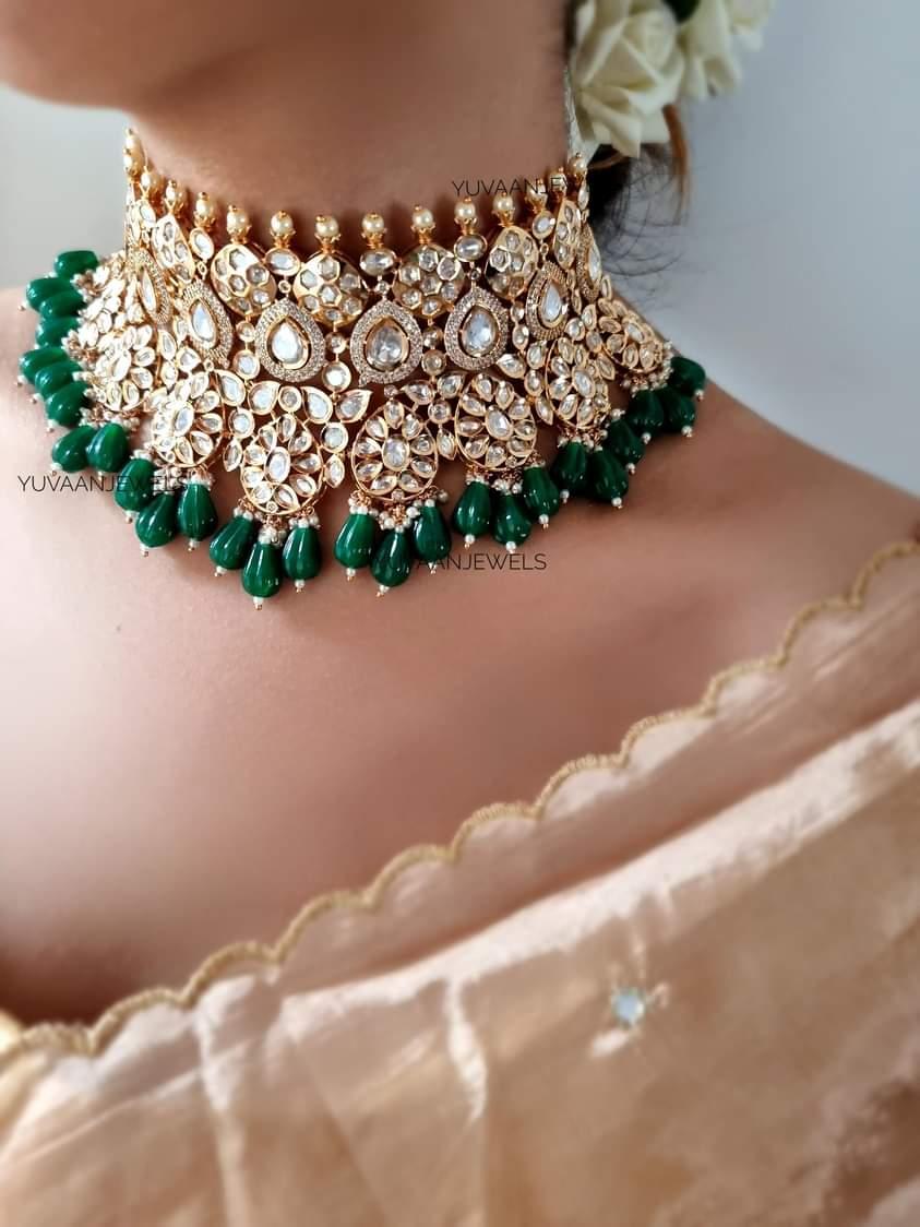 Jaislmer polki choker With earrings