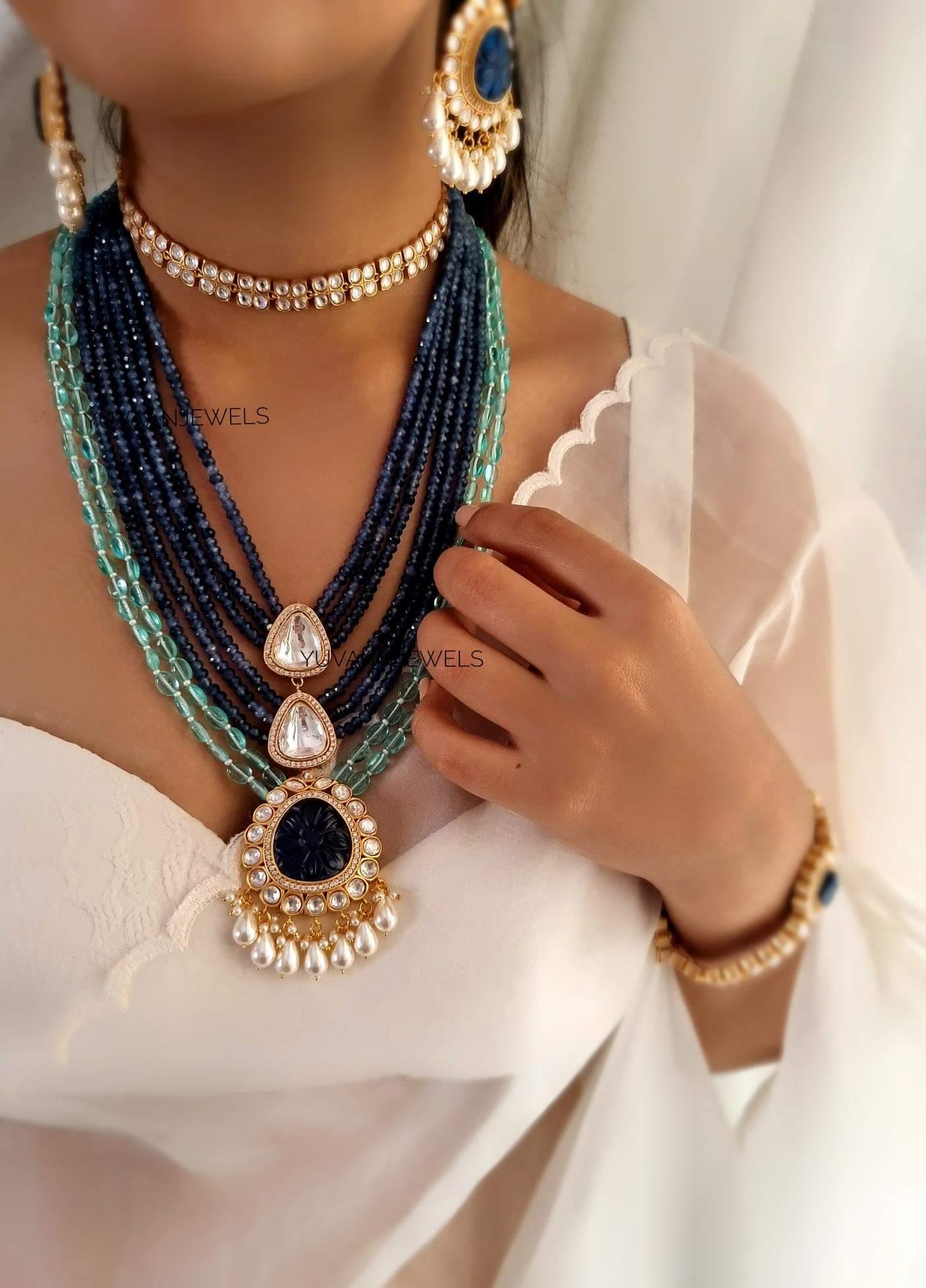 Reva Handcarved stone Necklace