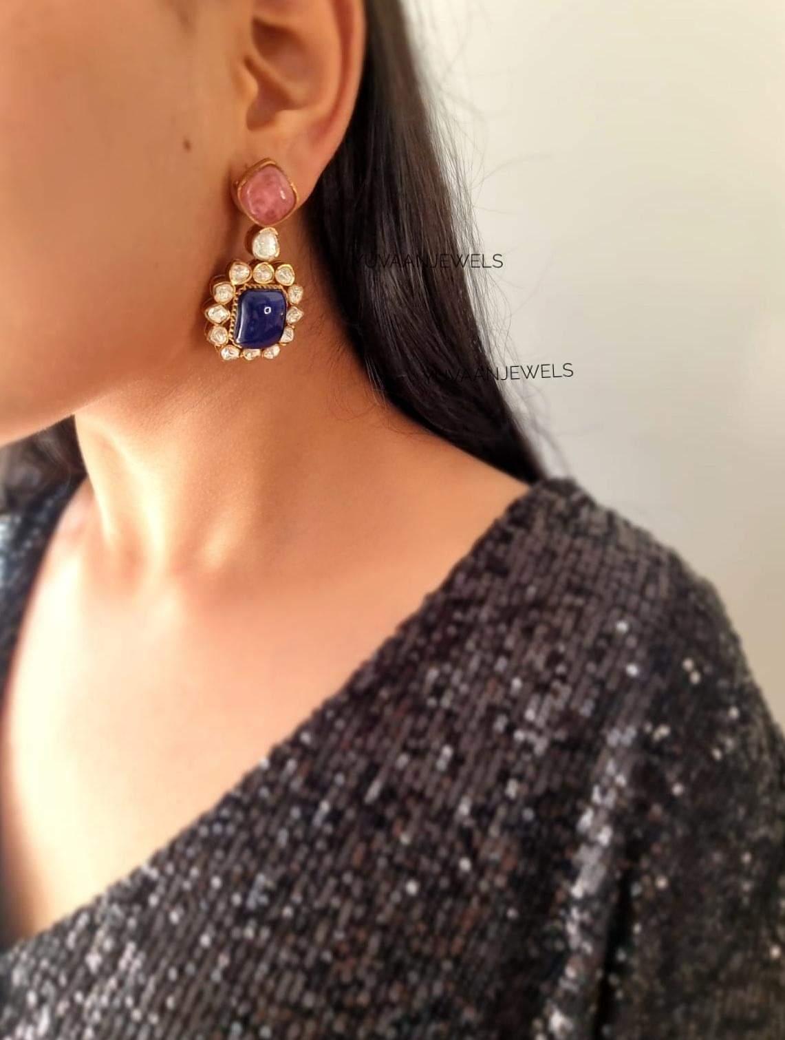 Rangreeza semi-precious stone earrings