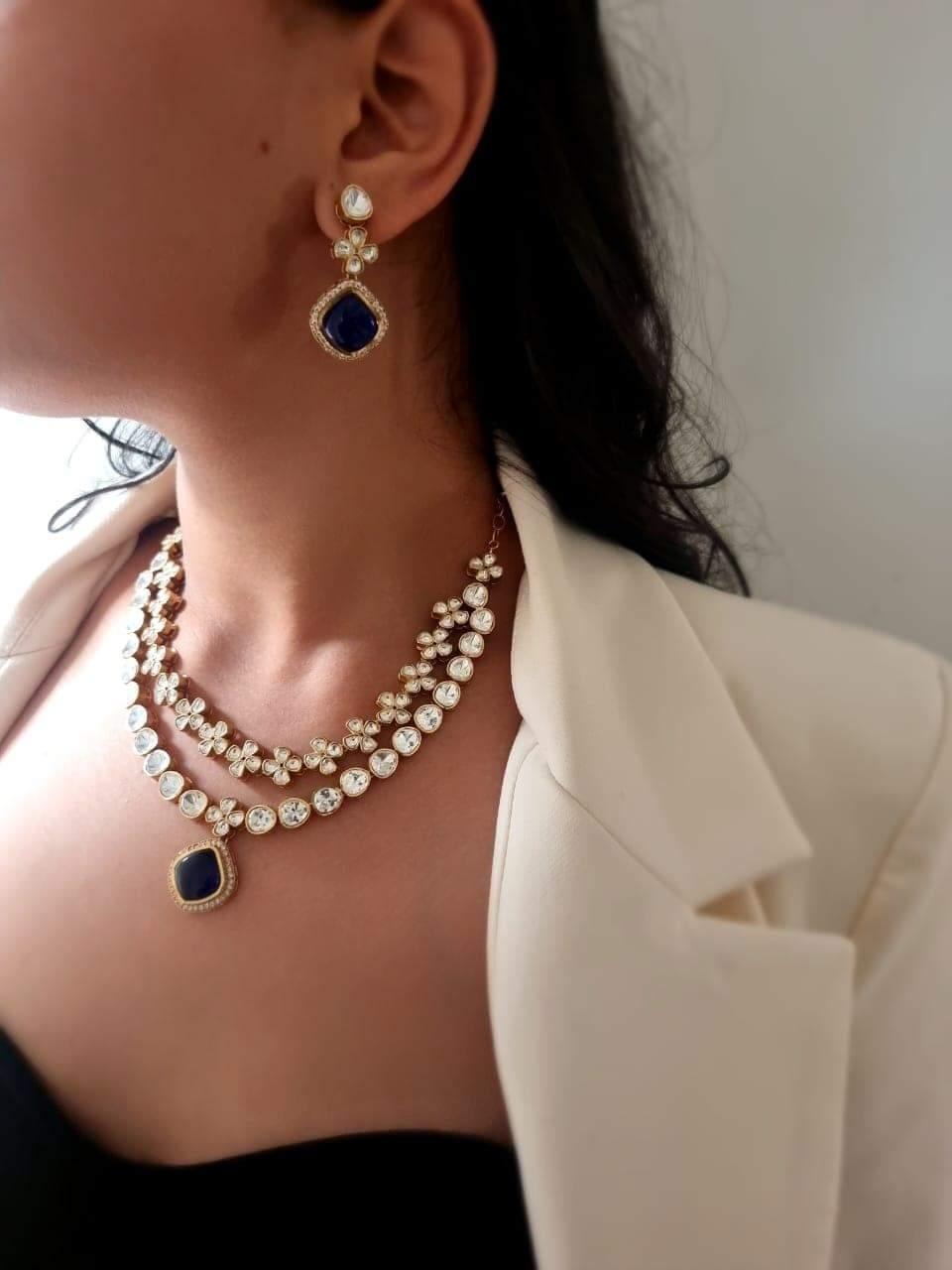 Kaira Quartz and Polki Necklace