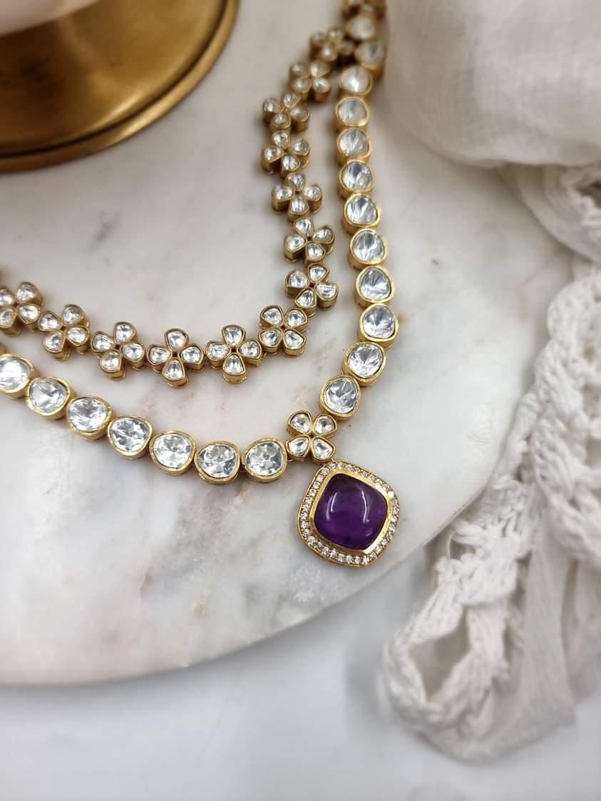 Kaira Quartz and Polki Necklace - Image 9