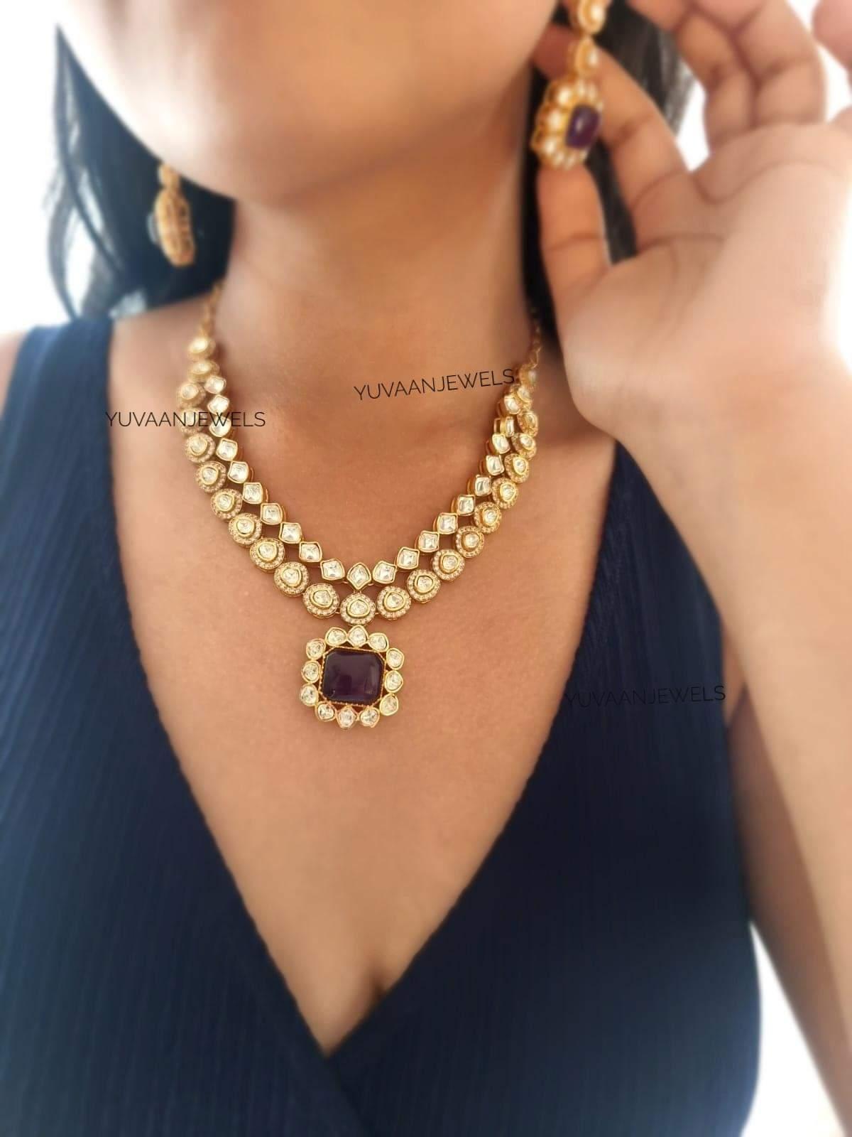 Nishtha Quartz and Polki Necklace