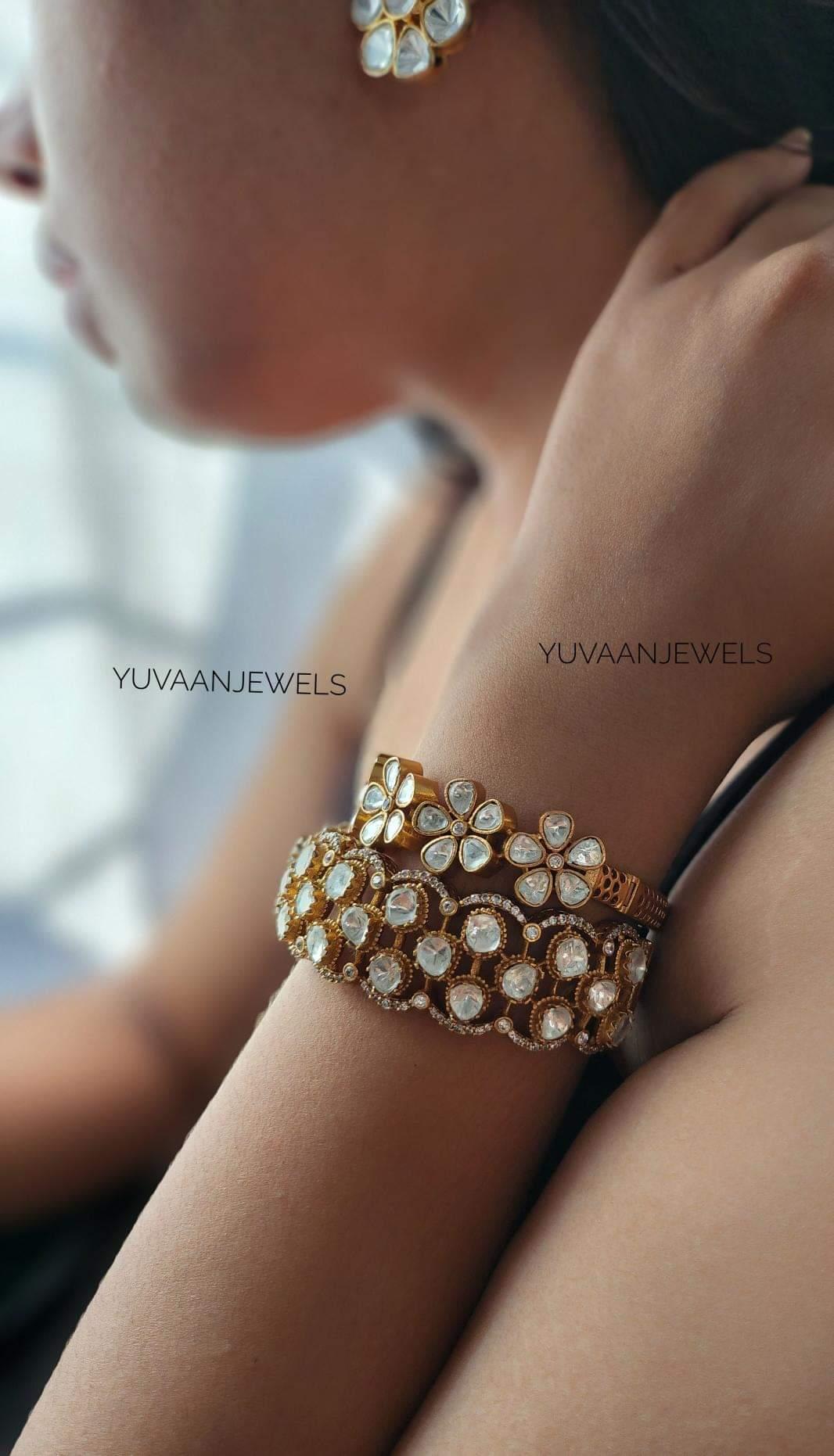 Surmai Openable polki bangle - Image 8