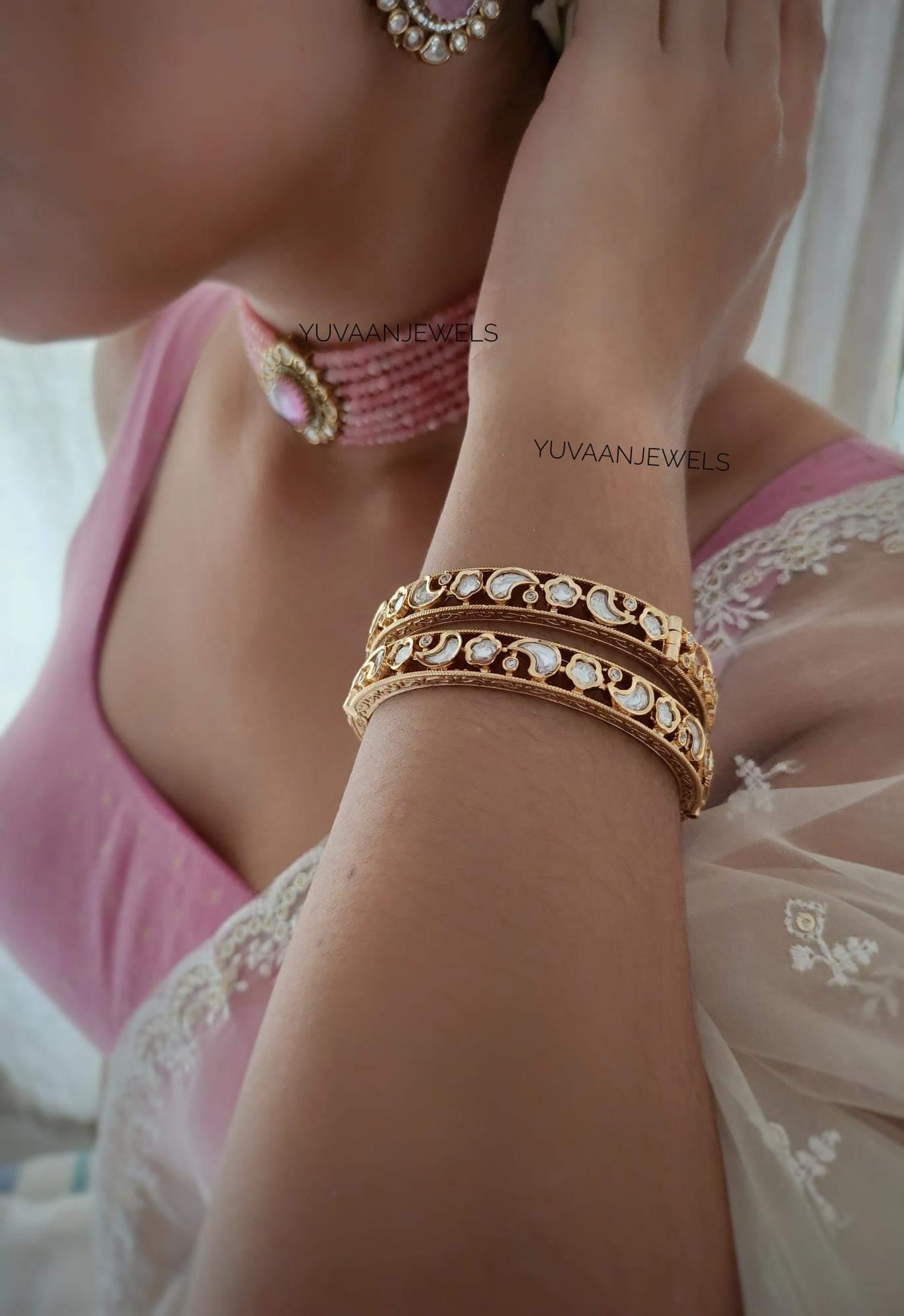 Chand phool polki bangle