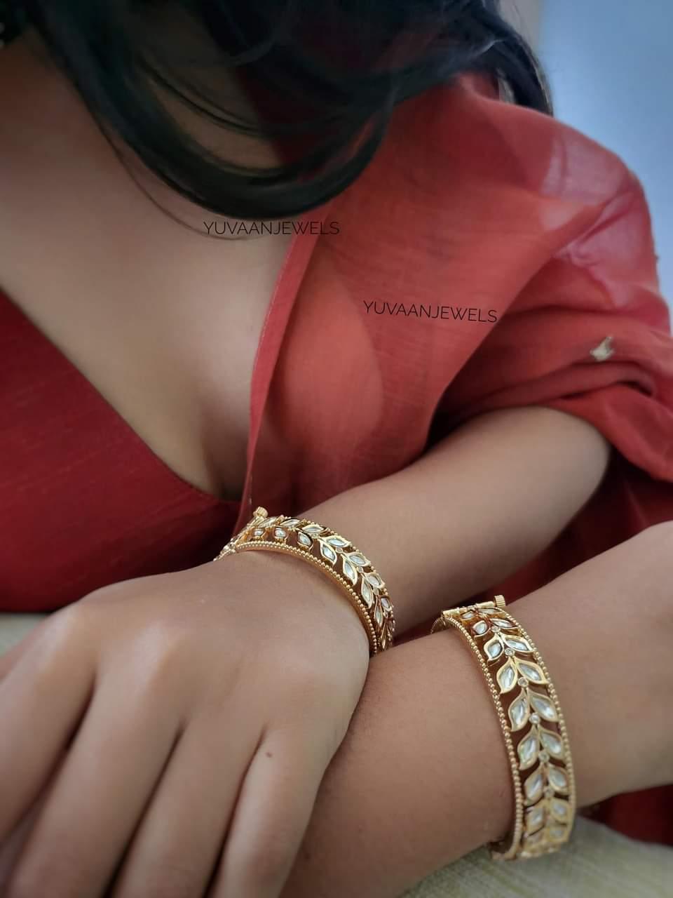 Petals polki Openable bangles - Image 6