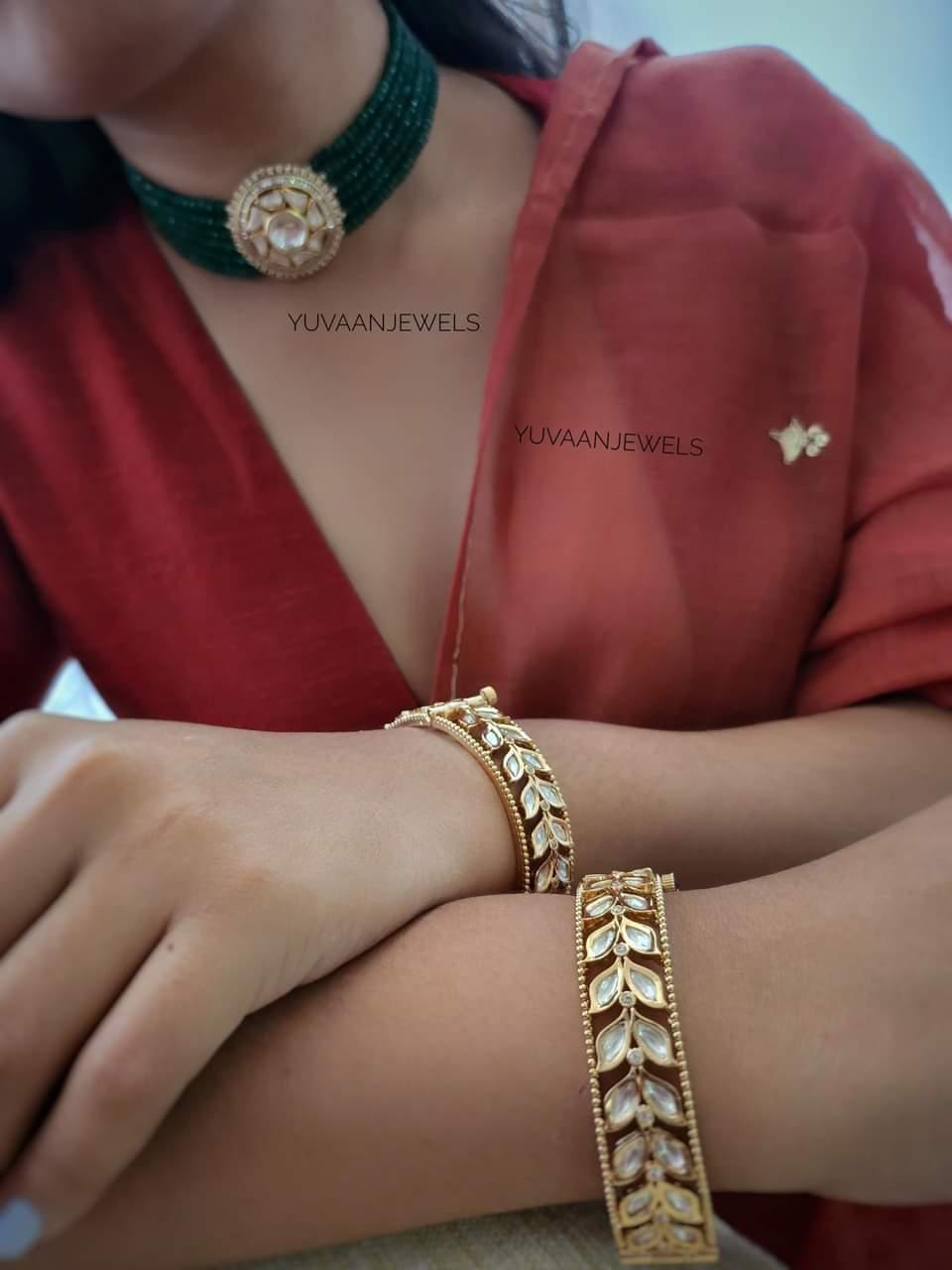 Petals polki Openable bangles - Image 9