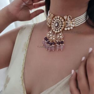 Dilbaroo Polki choker