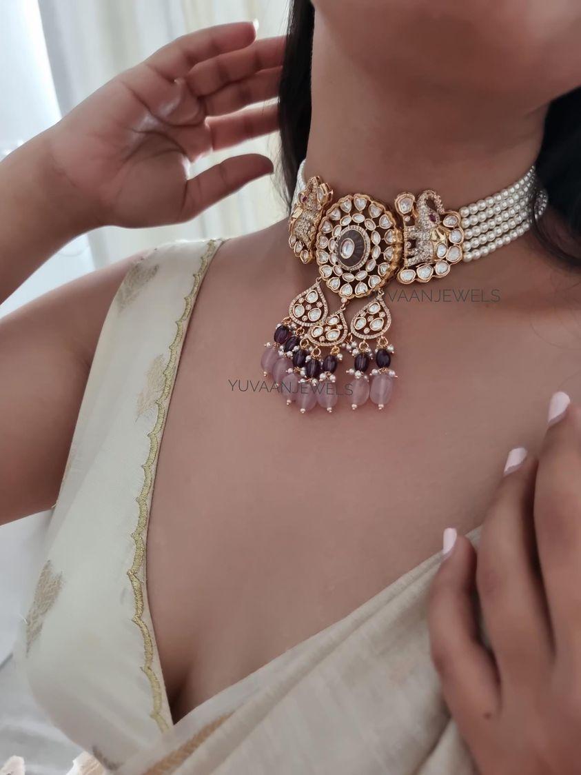 Dilbaroo Polki choker