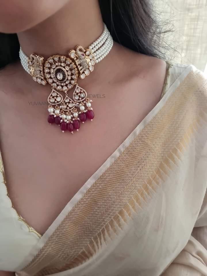 Dilbaroo Polki choker