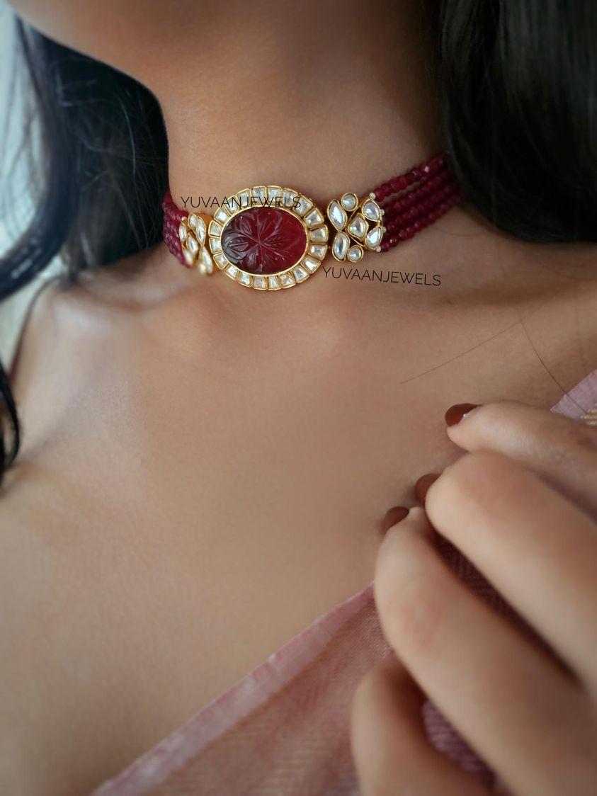 Nigaah Handcarved Pearl Choker