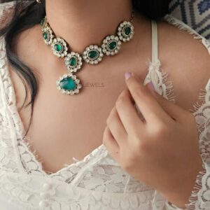 Zeba Quartz and Polki Necklace