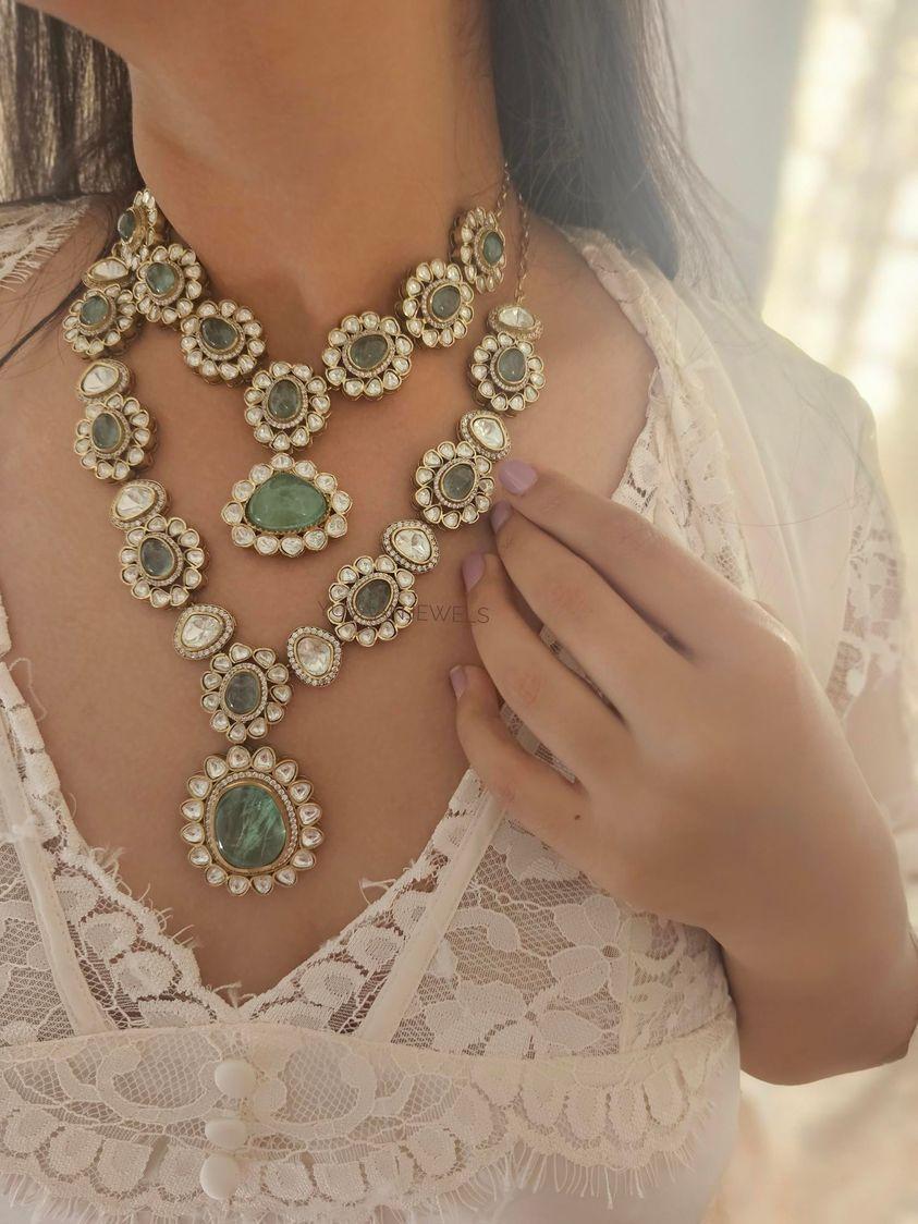 Zeba Quartz and Polki Necklace