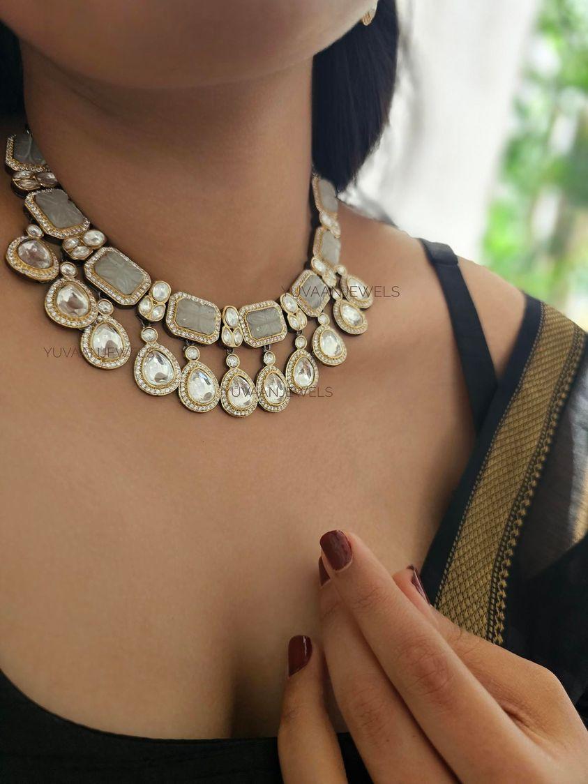 Roja Antique Polki Necklace