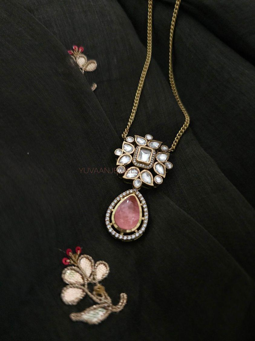 Tanya polki and quartz delicate necklace - Image 4