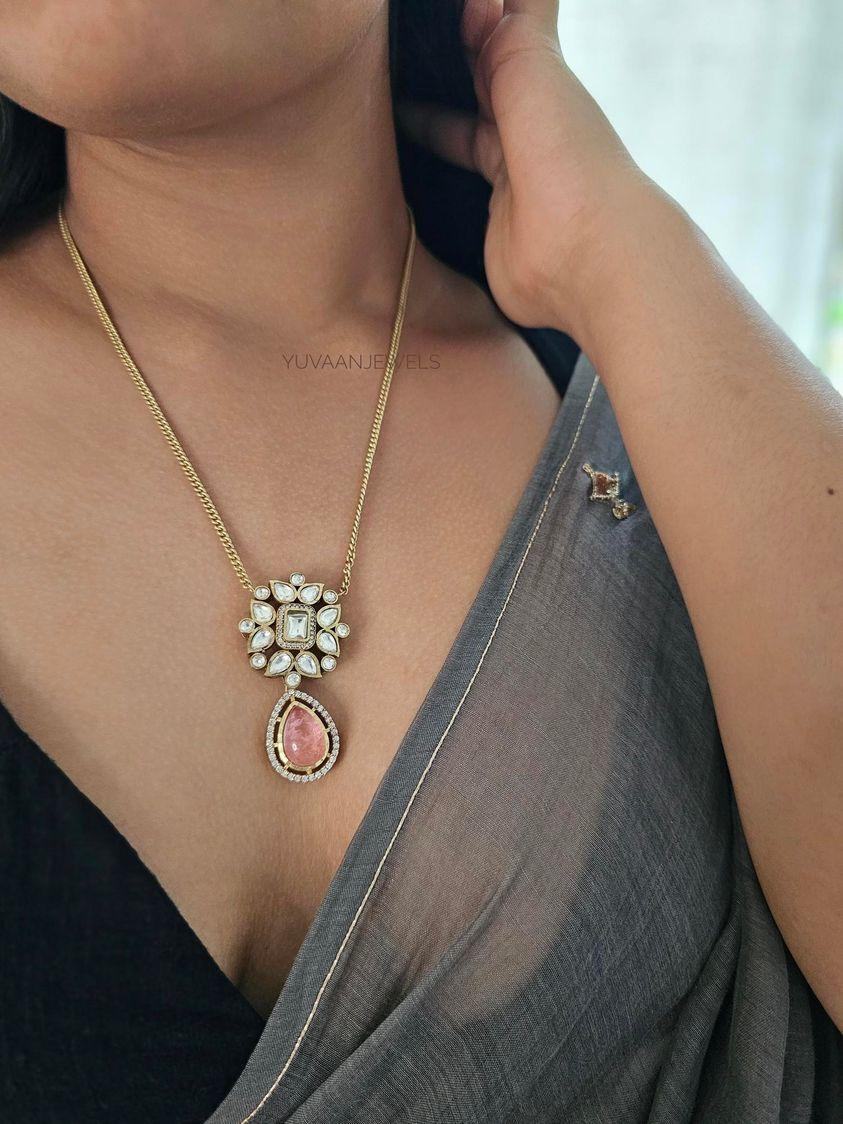 Tanya polki and quartz delicate necklace - Image 9