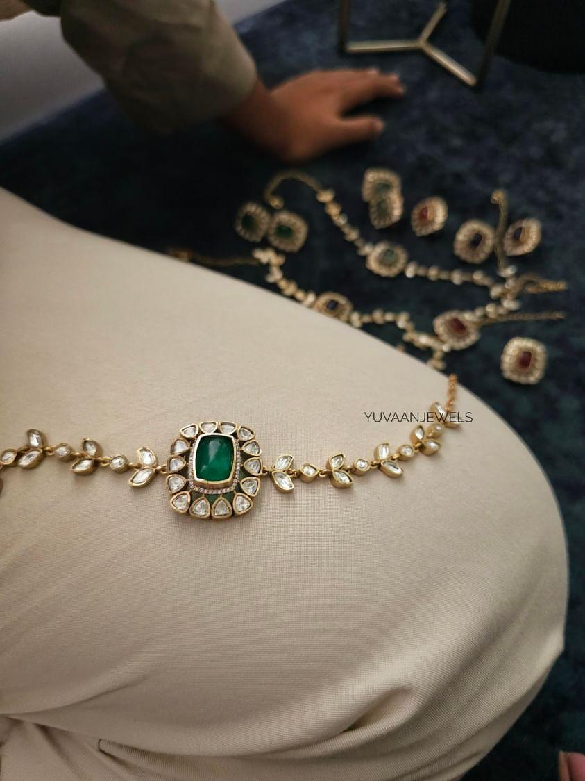 Inaaya quartz and polki choker - Image 8