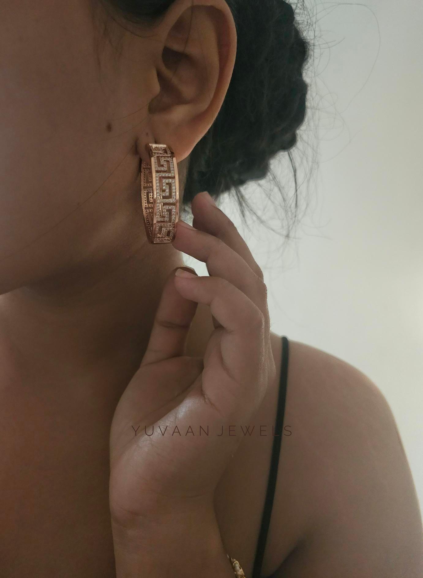 Rose gold hoops