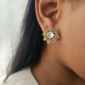 Gul-naaz uncut polki studs