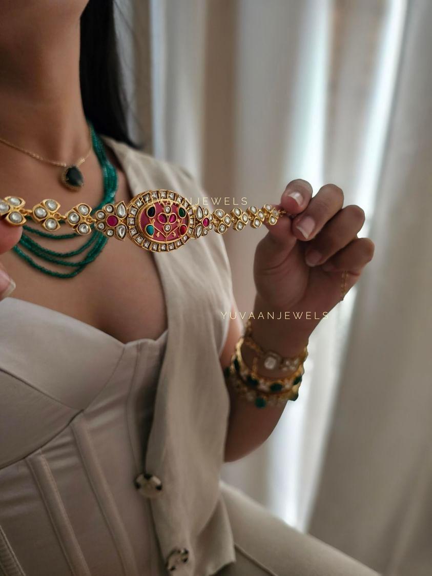 Amreet pearl and polki choker - Image 2