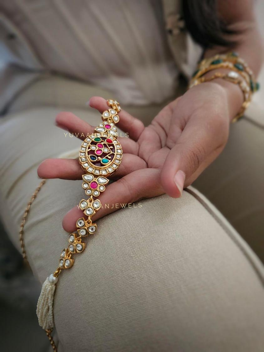 Amreet pearl and polki choker - Image 5