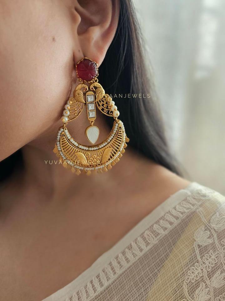 Shilpa Handcarved Stone Earings