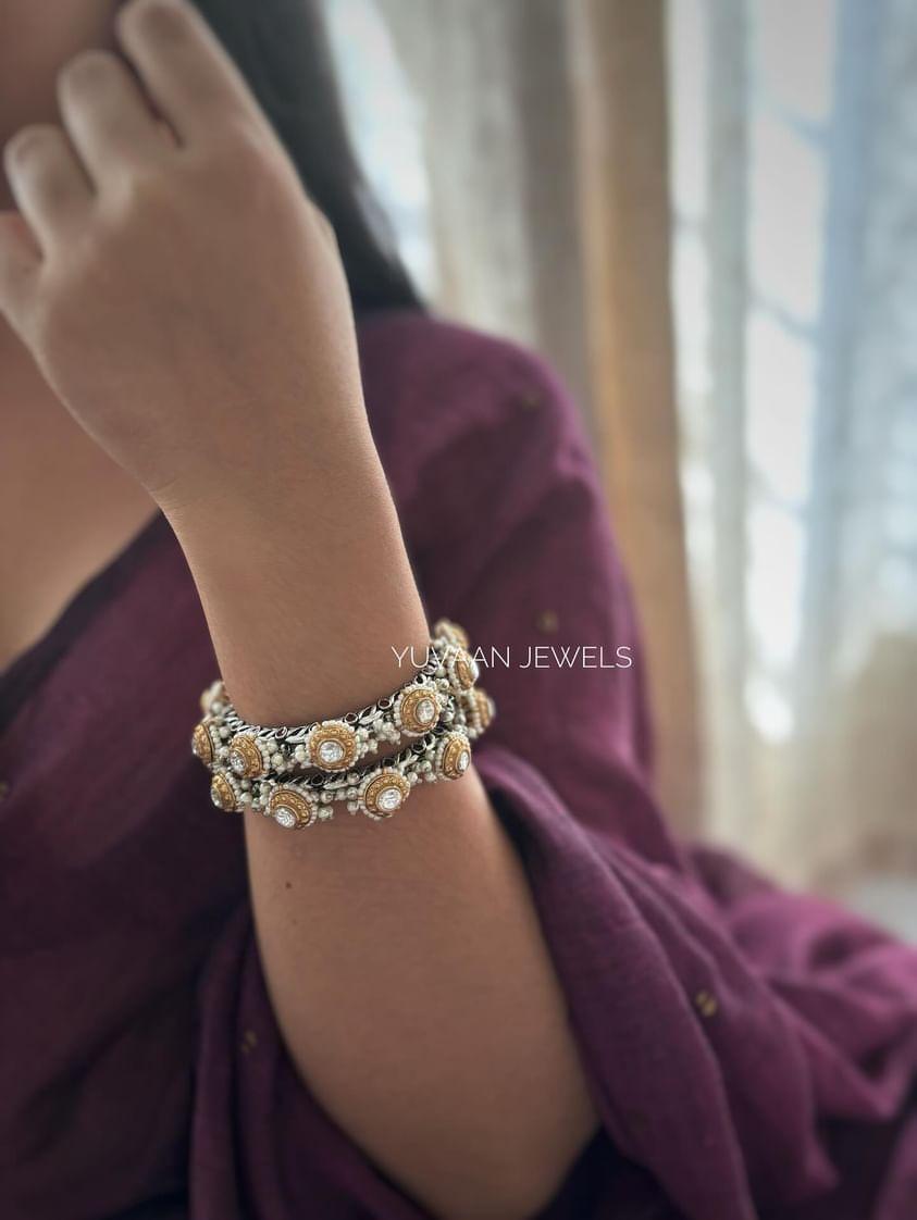 Kriti pearl openable bangles