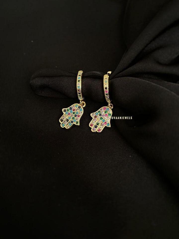 Siren drop evil eye Earings