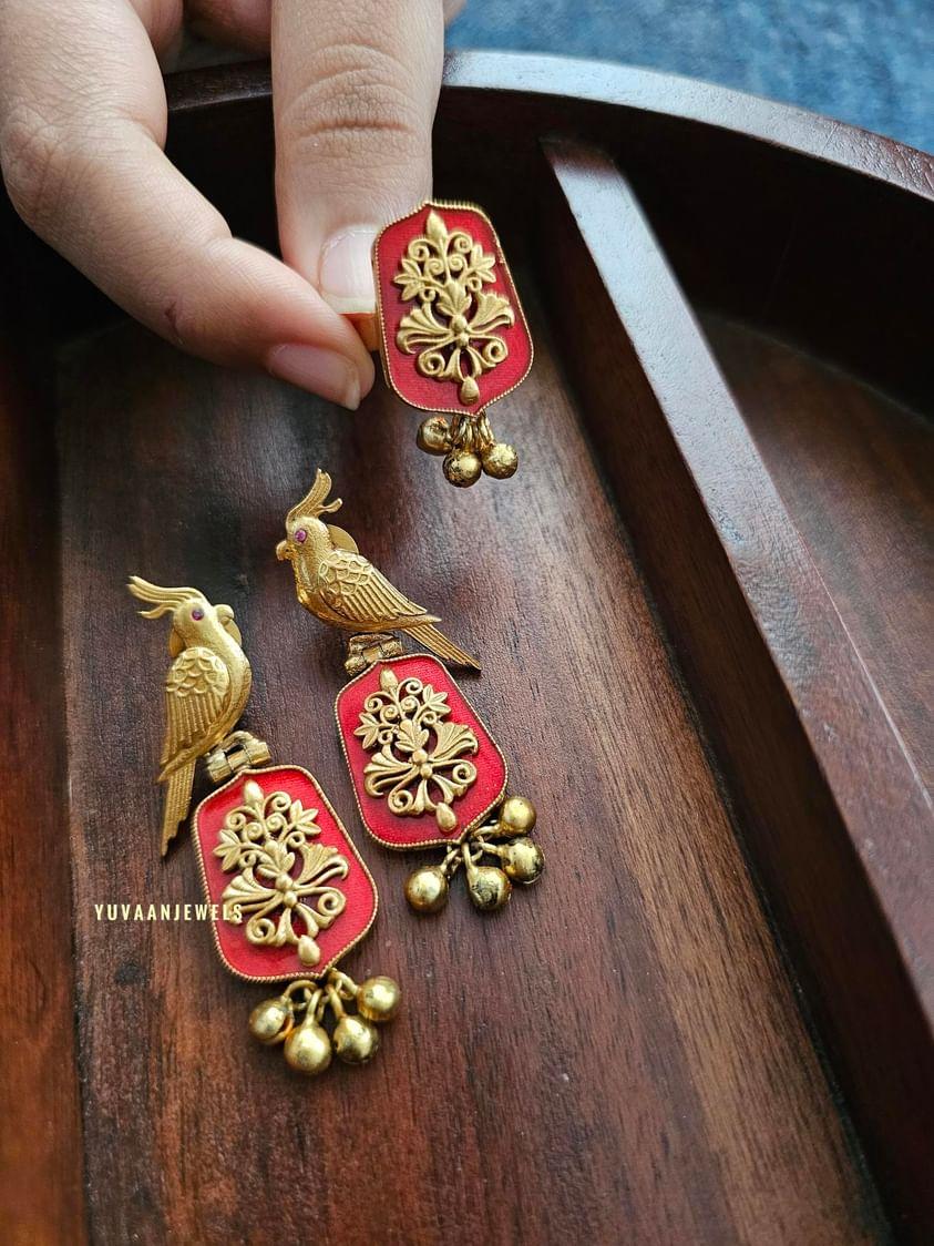 Mainaa handcrafted earings and ring - Image 3