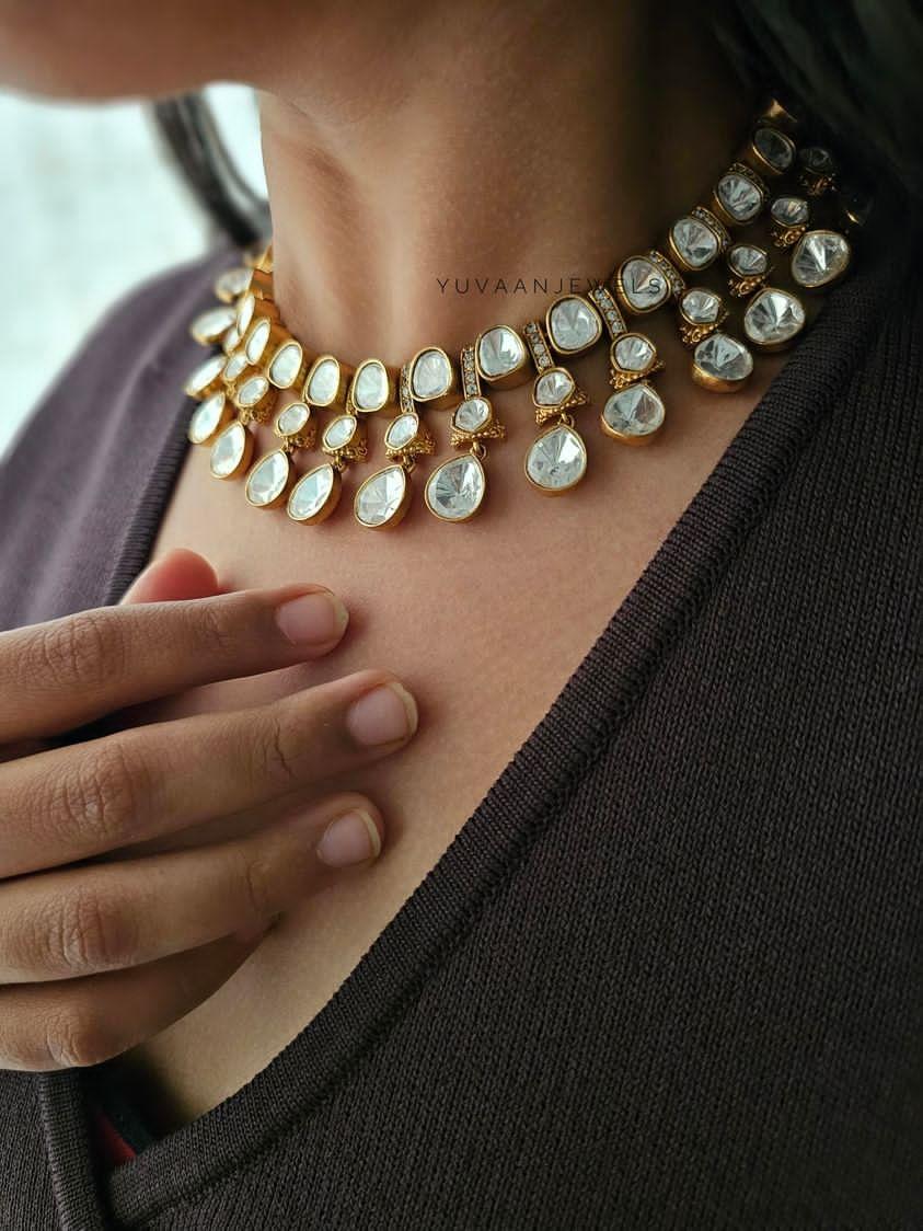 Piedera polki necklace