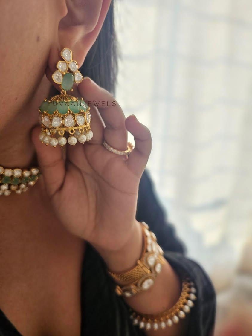 Uttam polki and pearl choker - Image 5