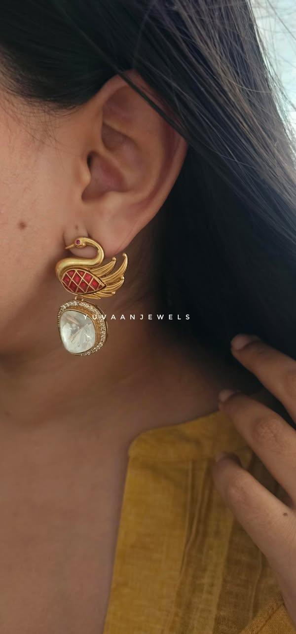 Yvaine polki earring
